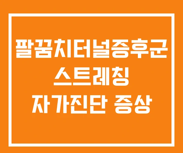 팔꿈치터널증후군 스트레칭 자가진단 증상