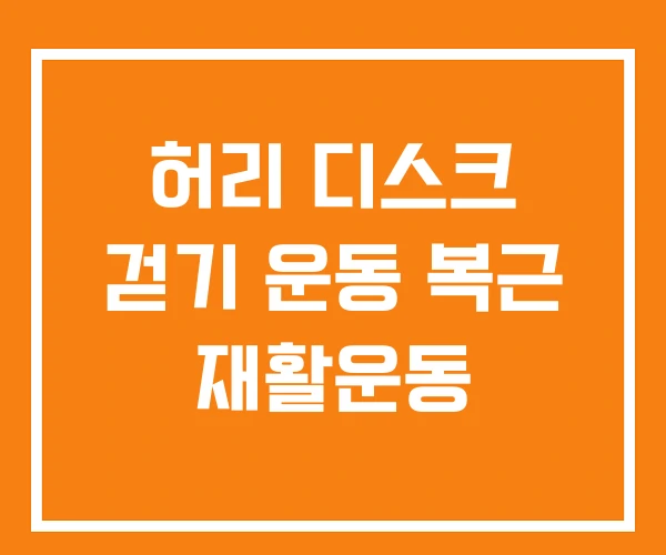 허리 디스크 걷기 운동 복근 재활운동 허리 디스크 걷기 운동 복근 재활운동