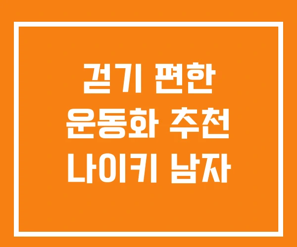 걷기 편한 운동화 추천 나이키 남자