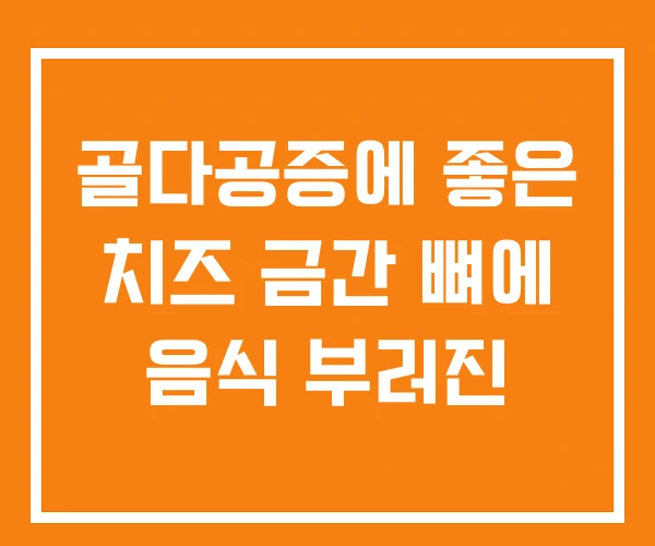 골다공증에 좋은 치즈 금간 뼈에 음식 부러진