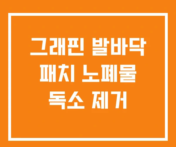 그래핀 발바닥 패치 노폐물 독소 제거