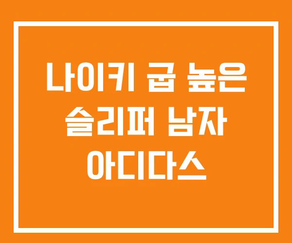 나이키 굽 높은 슬리퍼 남자 아디다스