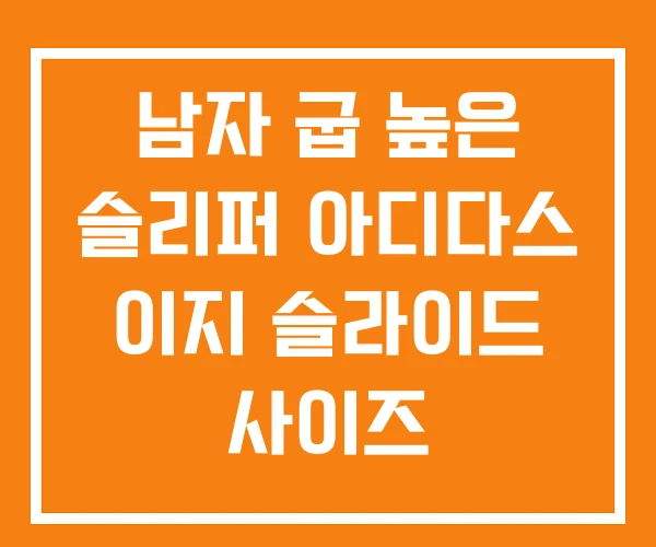 남자 굽 높은 슬리퍼 아디다스 이지 슬라이드 사이즈