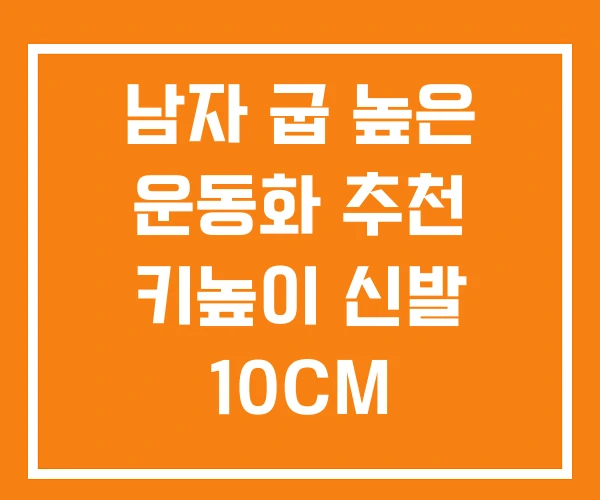 남자 굽 높은 운동화 추천 키높이 신발 10CM