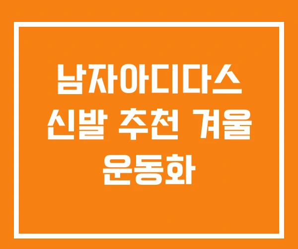 남자아디다스 신발 추천 겨울 운동화