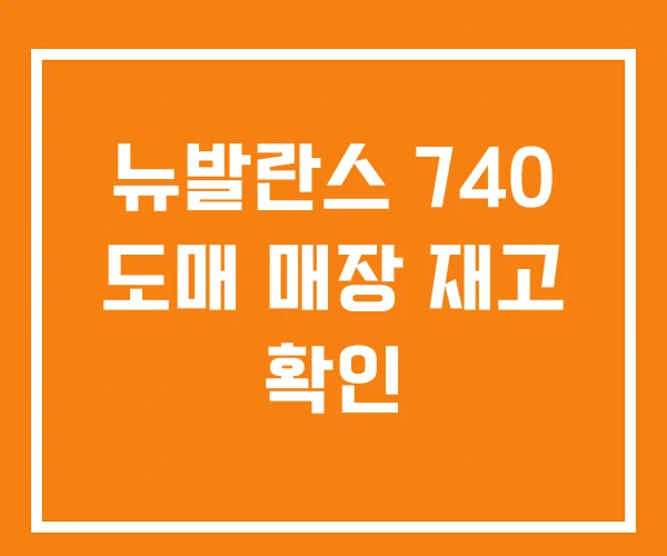 뉴발란스 740 도매 매장 재고 확인