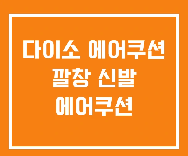 다이소 에어쿠션 깔창 신발 에어쿠션