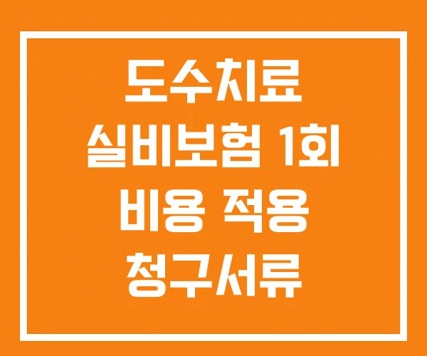 도수치료 실비보험 1회 비용 적용 청구서류