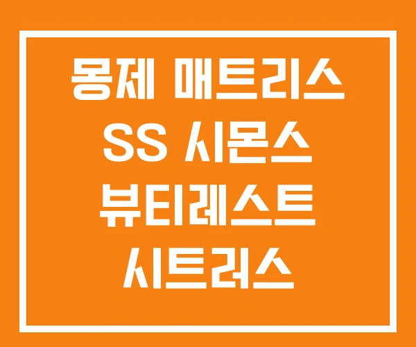 몽제 매트리스 SS 시몬스 뷰티레스트 시트러스