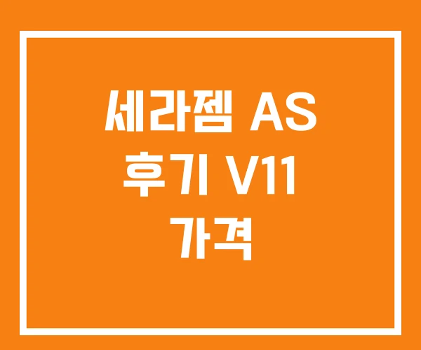 세라젬 AS 후기 V11 가격