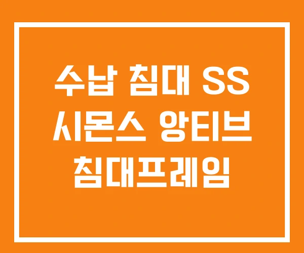 수납 침대 SS 시몬스 앙티브 침대프레임