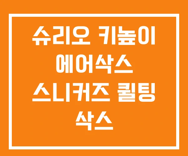 슈리오 키높이 에어삭스 스니커즈 퀼팅 삭스