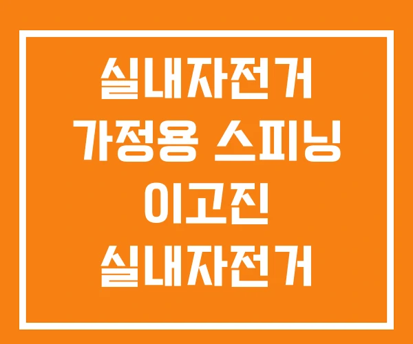 실내자전거 가정용 스피닝 이고진 실내자전거 이고진
