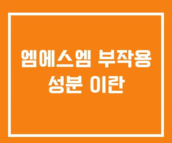 엠에스엠 부작용 성분 이란