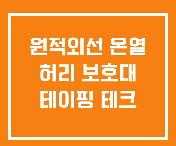 원적외선 온열 허리 보호대 테이핑 테크 원적외선 온열 허리 보호대 테이핑 테크