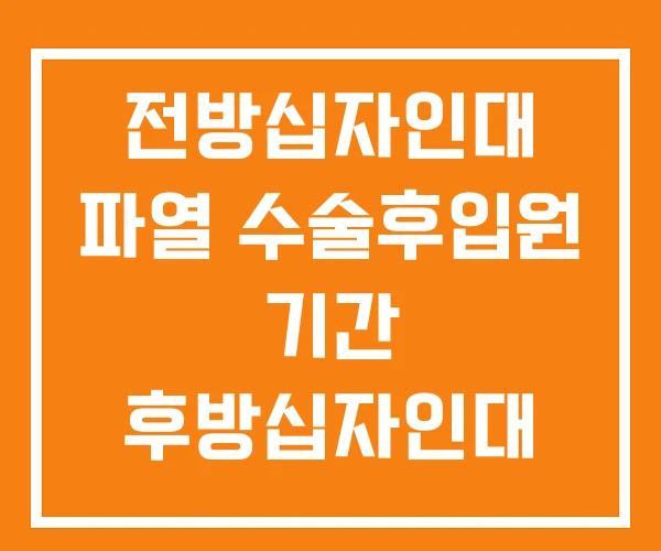 전방십자인대 파열 수술후입원 기간 후방십자인대 수술비용 전방십자인대 파열 수술후입원 기간 후방십자인대 수술비용