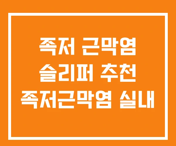족저 근막염 슬리퍼 추천 족저근막염 실내