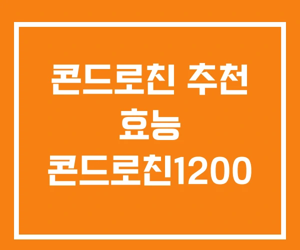 콘드로친 추천 효능 콘드로친1200 콘드로친 추천 효능 콘드로친1200