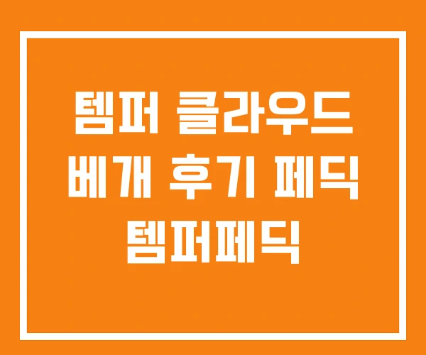 템퍼 클라우드 베개 후기 페딕 템퍼페딕