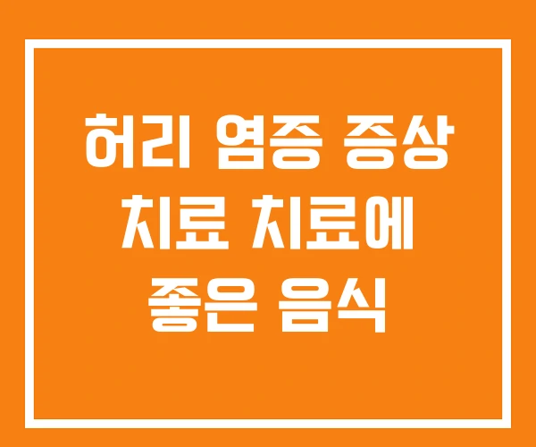 허리 염증 증상 치료 치료에 좋은 음식 허리 염증 증상 치료 치료에 좋은 음식