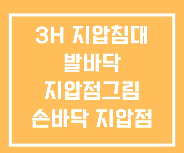 3H 지압침대 발바닥 지압점그림 손바닥 지압점