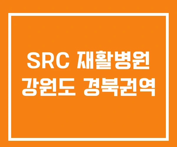 SRC 재활병원 강원도 경북권역 SRC 재활병원 강원도 경북권역