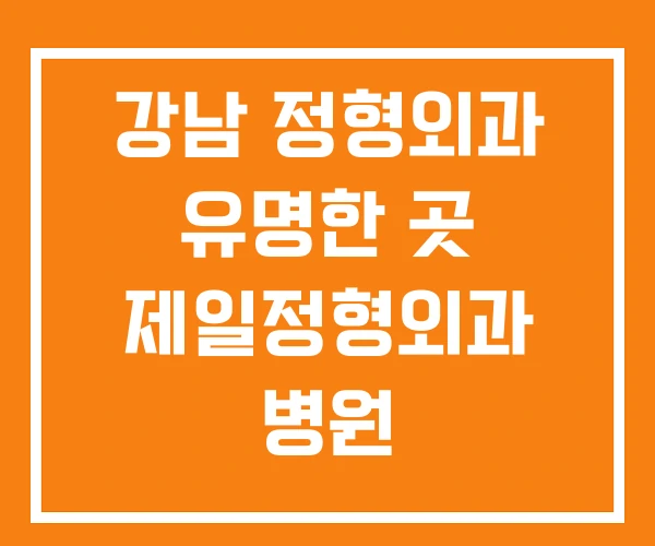 강남 정형외과 유명한 곳 제일정형외과 병원 강남 정형외과 유명한 곳 제일정형외과 병원