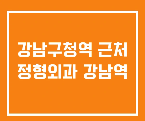 강남구청역 근처 정형외과 강남역 강남구청역 근처 정형외과 강남역