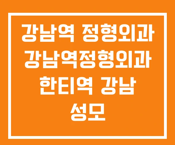 강남역 정형외과 강남역정형외과 한티역 강남 성모