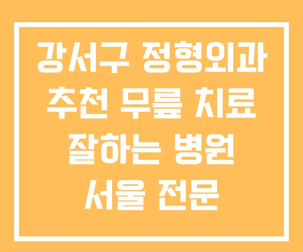 강서구 정형외과 추천 무릎 치료 잘하는 병원 서울 전문 강서구 정형외과 추천 무릎 치료 잘하는 병원 서울 전문