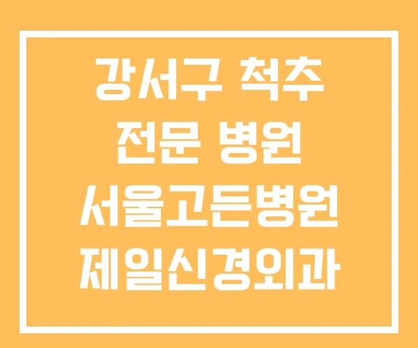 강서구 척추 전문 병원 서울고든병원 제일신경외과 강서구 척추 전문 병원 서울고든병원 제일신경외과