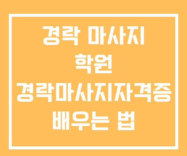 경락 마사지 학원 경락마사지자격증 배우는 법 경락 마사지 학원 경락마사지자격증 배우는 법