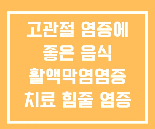 고관절 염증에 좋은 음식 활액막염염증 치료 힘줄 염증 고관절 염증에 좋은 음식 활액막염염증 치료 힘줄 염증
