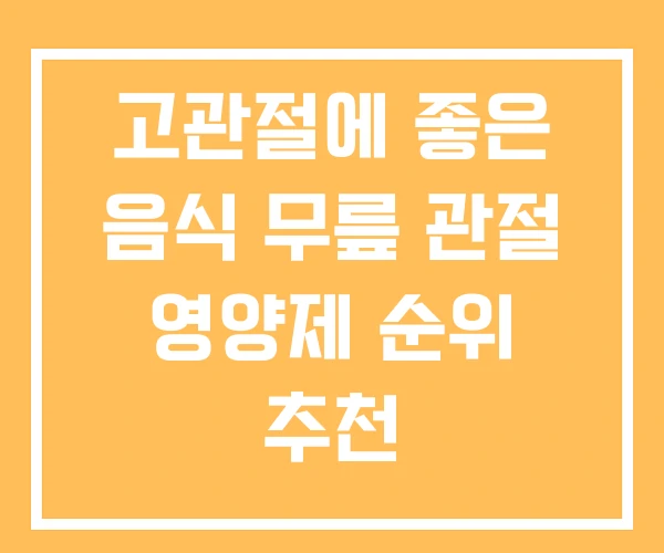 고관절에 좋은 음식 무릎 관절 영양제 순위 추천 고관절에 좋은 음식 무릎 관절 영양제 순위 추천