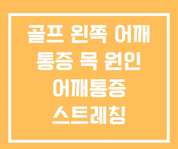 골프 왼쪽 어깨 통증 목 원인 어깨통증 스트레칭 골프 왼쪽 어깨 통증 목 원인 어깨통증 스트레칭