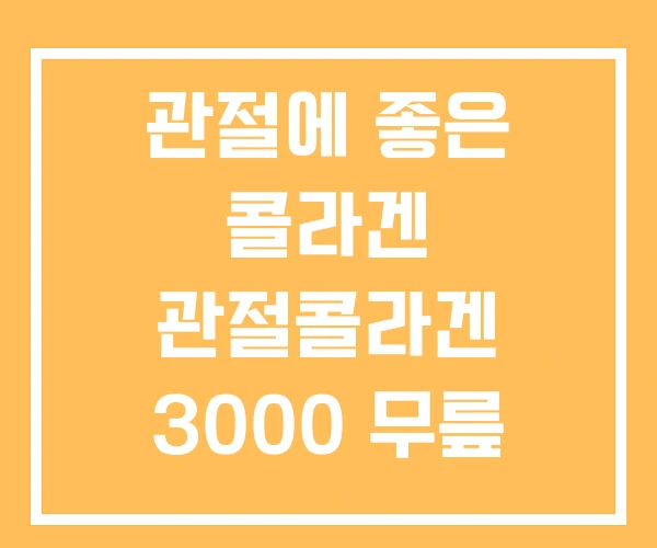 관절에 좋은 콜라겐 관절콜라겐 3000 무릎 연골 관절에 좋은 콜라겐 관절콜라겐 3000 무릎 연골