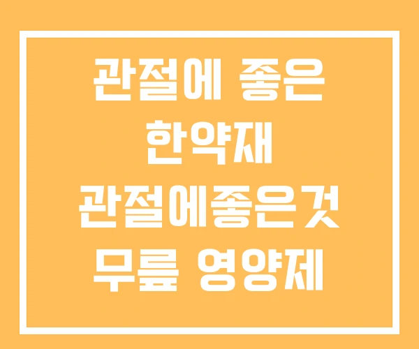관절에 좋은 한약재 관절에좋은것 무릎 영양제 관절에 좋은 한약재 관절에좋은것 무릎 영양제