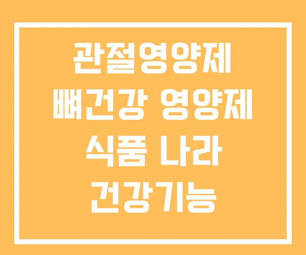 관절영양제 뼈건강 영양제 식품 나라 건강기능 관절영양제 뼈건강 영양제 식품 나라 건강기능