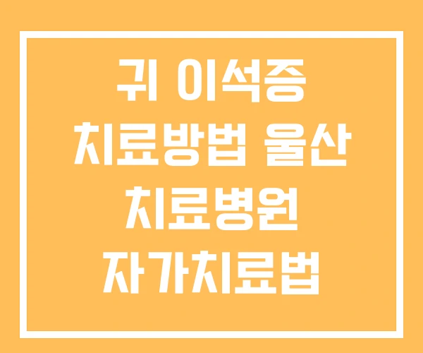 귀 이석증 치료방법 울산 치료병원 자가치료법 귀 이석증 치료방법 울산 치료병원 자가치료법