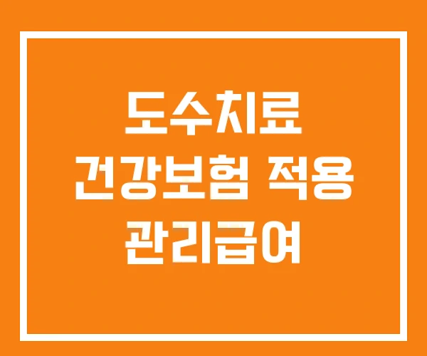 도수치료 건강보험 적용 관리급여 도수치료 건강보험 적용 관리급여