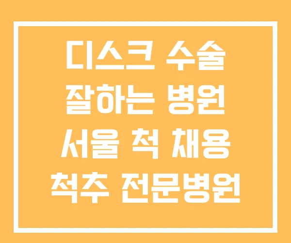 디스크 수술 잘하는 병원 서울 척 채용 척추 전문병원 디스크 수술 잘하는 병원 서울 척 채용 척추 전문병원