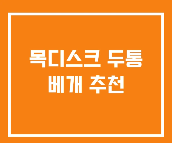 목디스크 두통 베개 추천 목디스크 두통 베개 추천