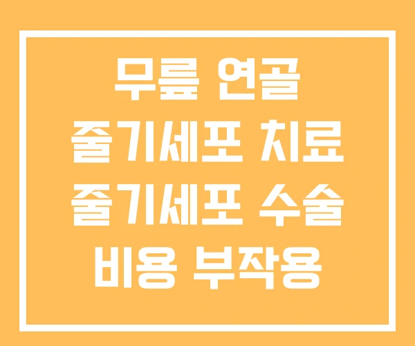 무릎 연골 줄기세포 치료 줄기세포 수술 비용 부작용 무릎 연골 줄기세포 치료 줄기세포 수술 비용 부작용