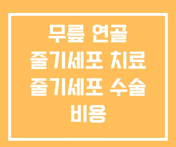 무릎 연골 줄기세포 치료 줄기세포 수술 비용 무릎 연골 줄기세포 치료 줄기세포 수술 비용