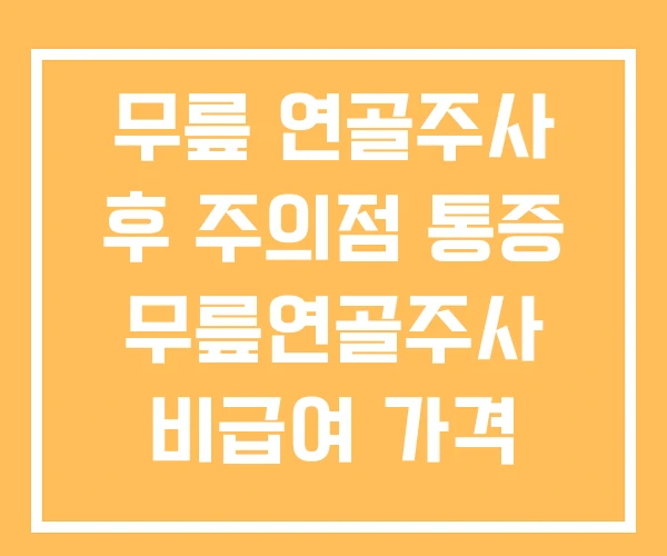 무릎 연골주사 후 주의점 통증 무릎연골주사 비급여 가격 무릎 연골주사 후 주의점 통증 무릎연골주사 비급여 가격