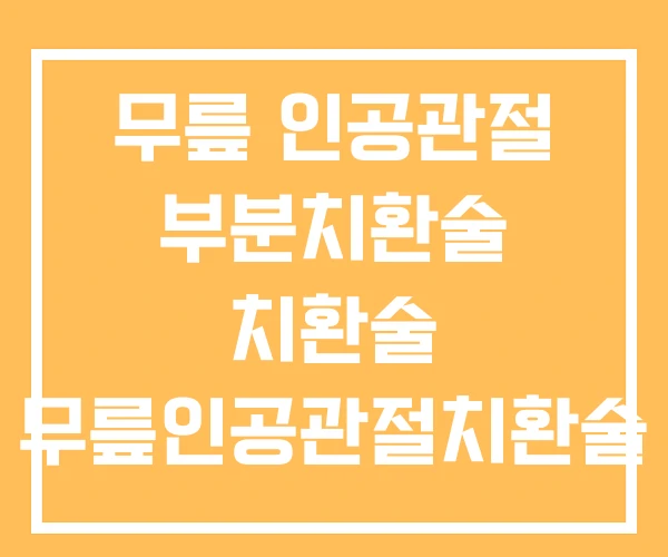 무릎 인공관절 부분치환술 치환술 무릎인공관절치환술 무릎 인공관절 부분치환술 치환술 무릎인공관절치환술