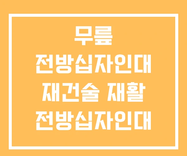 무릎 전방십자인대 재건술 재활 전방십자인대 핀제거
