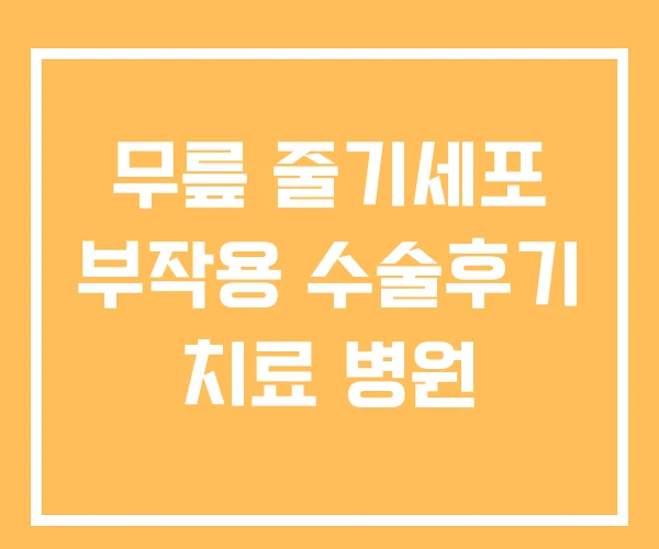 무릎 줄기세포 부작용 수술후기 치료 병원 무릎 줄기세포 부작용 수술후기 치료 병원