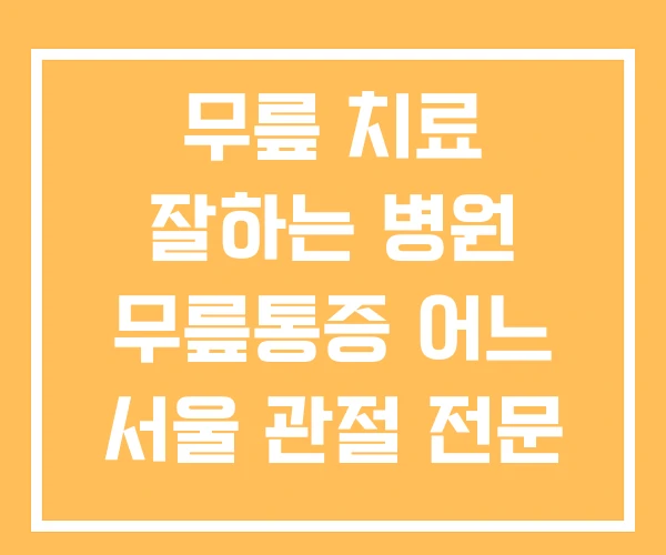 무릎 치료 잘하는 병원 무릎통증 어느 서울 관절 전문 무릎 치료 잘하는 병원 무릎통증 어느 서울 관절 전문