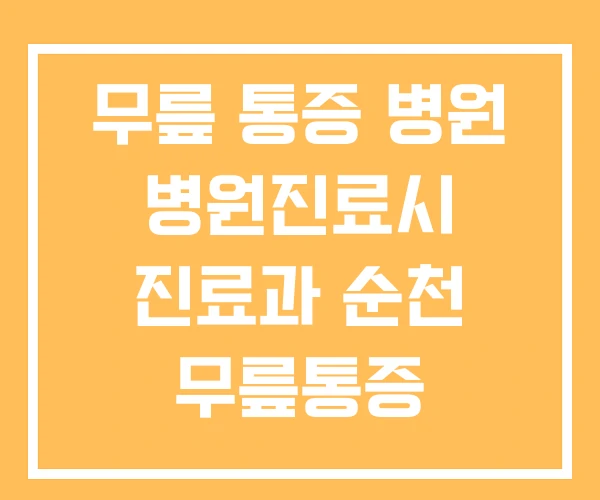 무릎 통증 병원 병원진료시 진료과 순천 무릎통증 무릎 통증 병원 병원진료시 진료과 순천 무릎통증